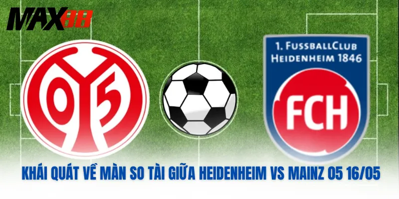 Khái quát về màn so tài giữa Heidenheim vs Mainz 05 16/05 